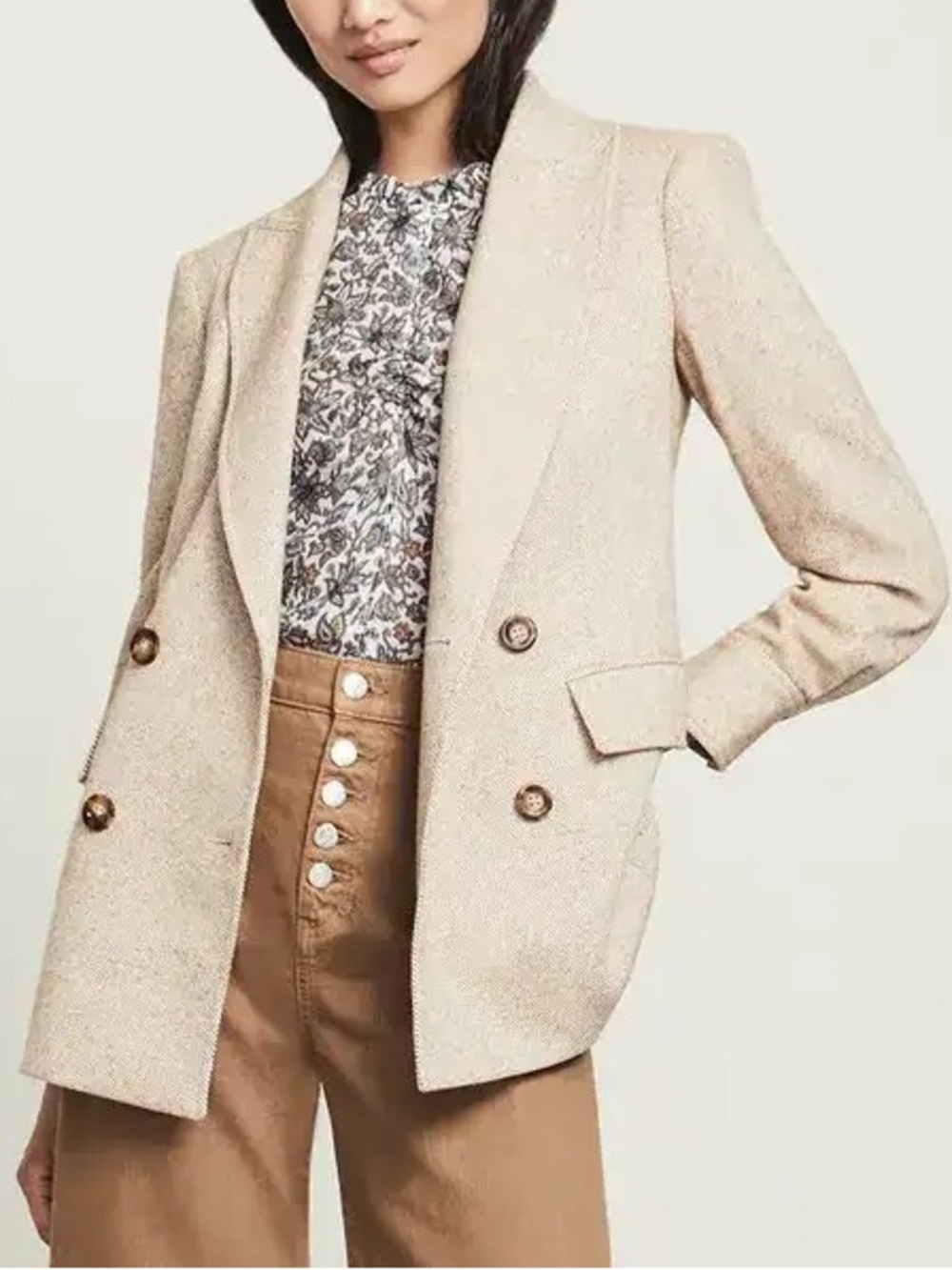 Veronica Beard Pyle Dickey Birdseye Jacket 6 Quiet Luxury - Picture 3 of 7